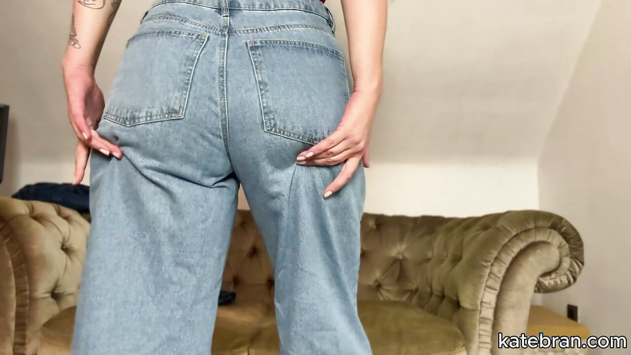 Naughty Try-On Haul - Big Ass in Thongs, Jeans & Mini Skirt