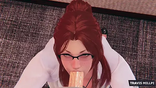 Private Lesson with the Redhead Professor Fail the Test, Get Punished