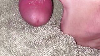 Rubbing my dick on the towel and cumming