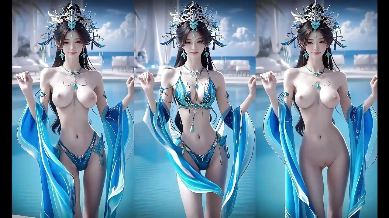 The girl took off her clothes one by one, twisting her seductive body