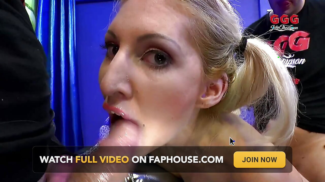 Blonde Ggg Slut Swallows Massive Loads - Intense Bukkake