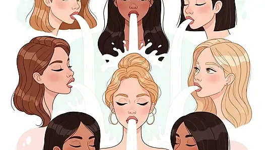Guter schwanz, frauen, die schwanz und auf ihren mund kommen wollen.