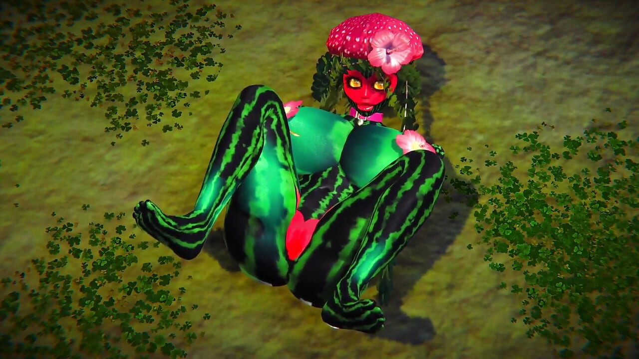 Fucking a Watermelon in the Park : Hentai Monster Girl