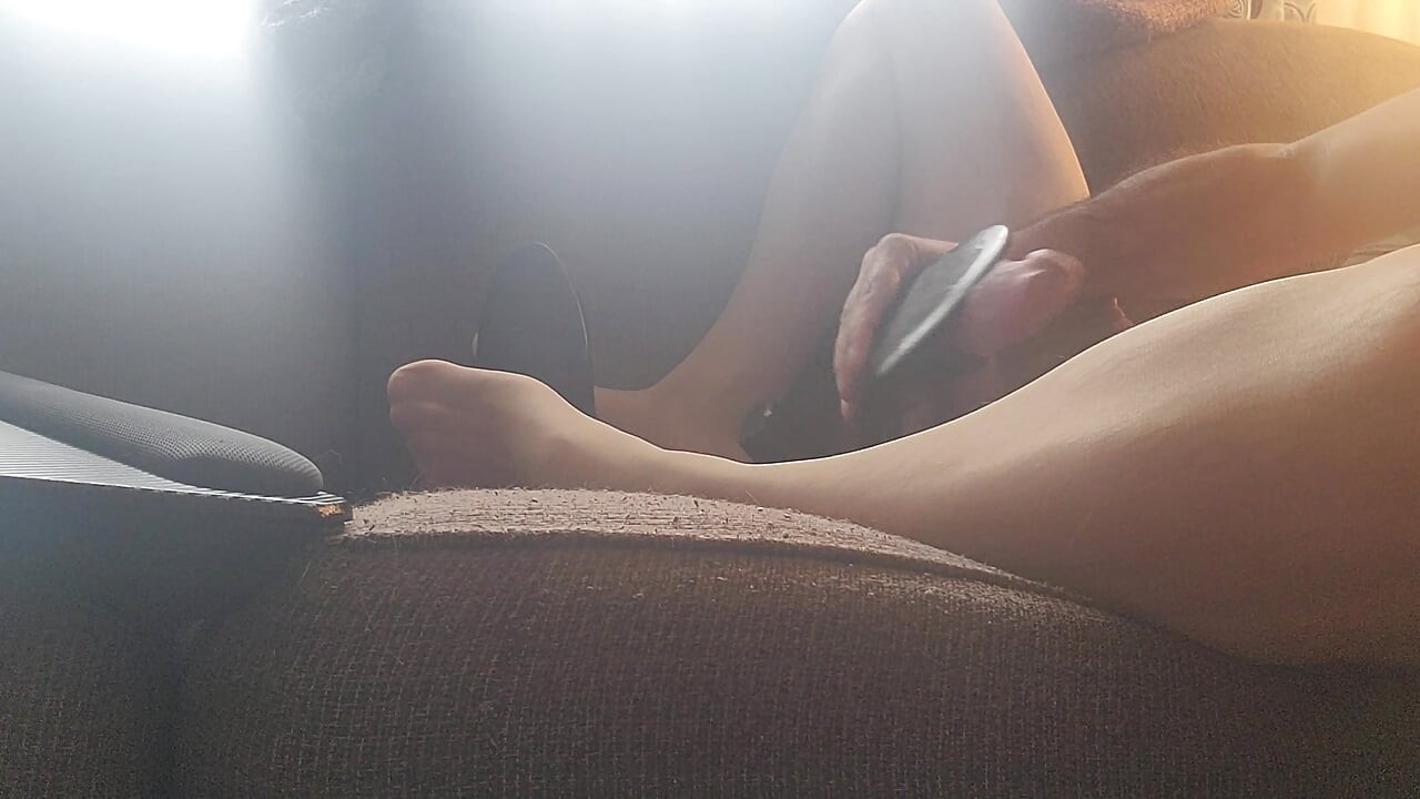 Playing With Huge Cock in Pantyhose and Heels