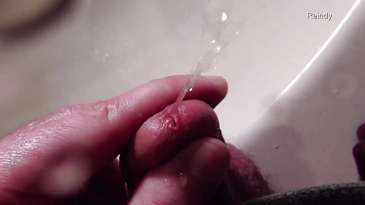 Peehole Piss Play Close up View in Slow Motion
