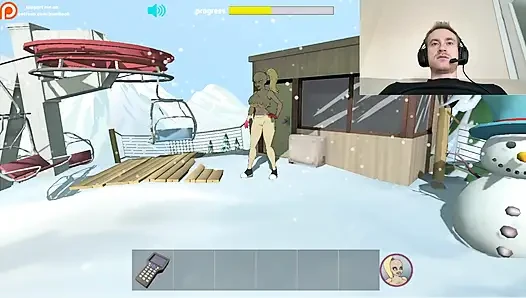 Fuckerman Winter Lovers - Fucked Juicy Woman In Game