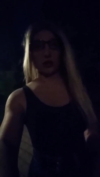 Female masked rubberdoll going for a walk