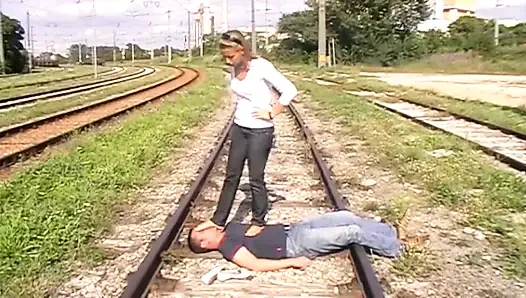 Railway tracks trampling