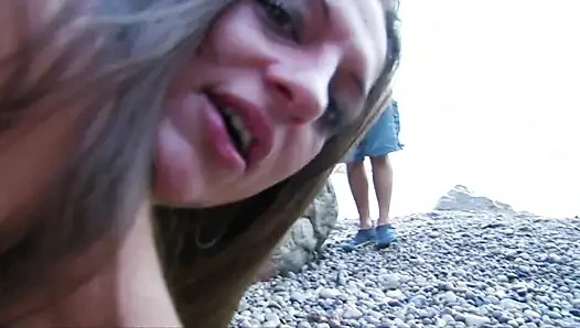 Foxy bikini babe gets fucked hard on the beach