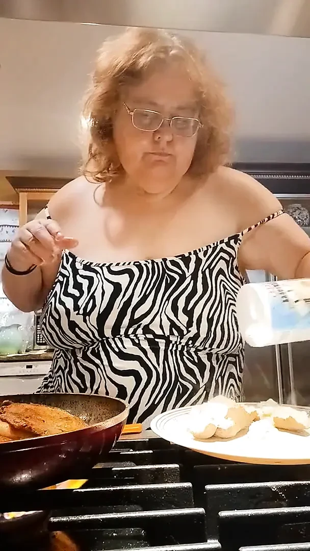 Cooking Pork chops for dinner and flashing as I cook