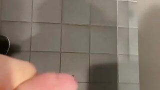 Jerking of in public toilets