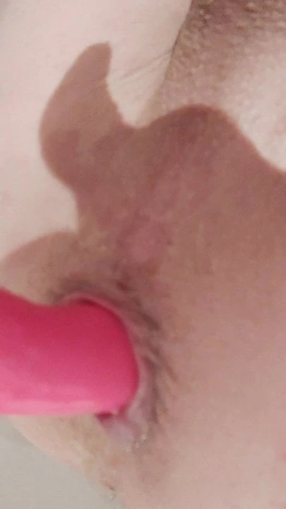 Fucking my ass with pink dildo