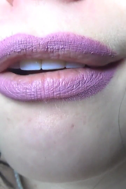 Purple lip seduction