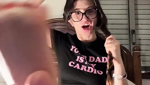 Nerdy Girl Showing Her Feet And Being Silly
