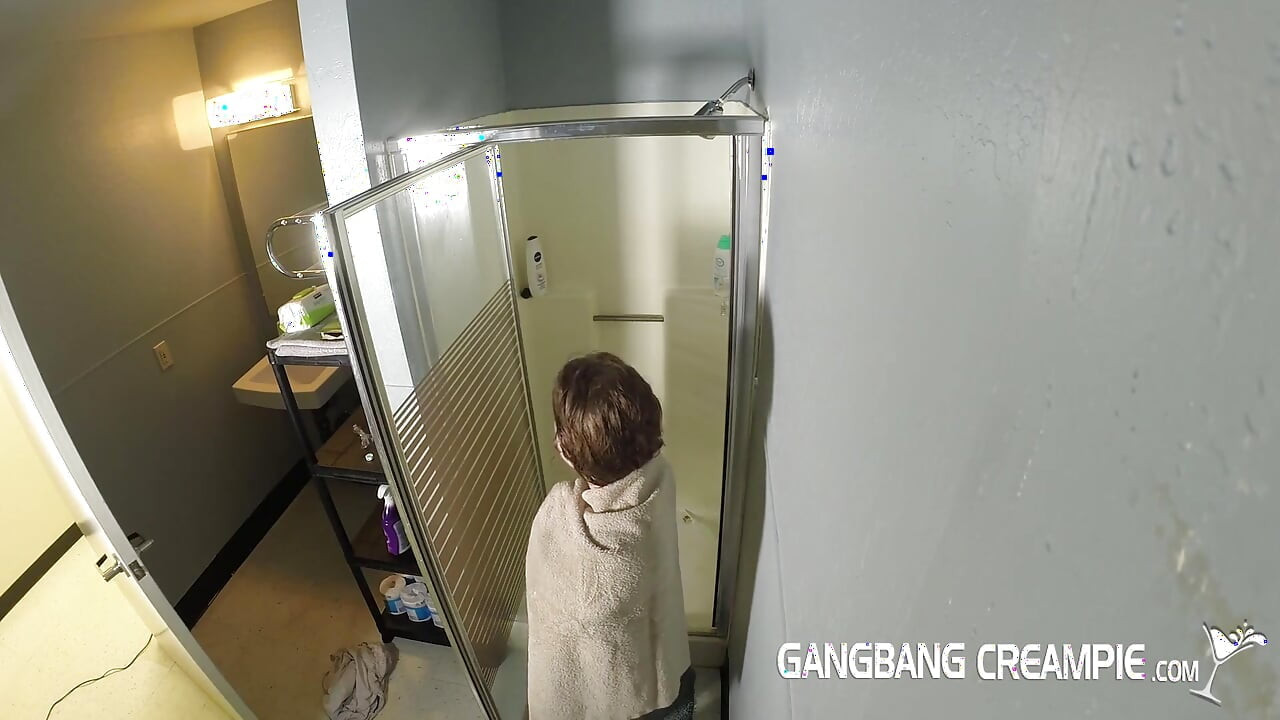 Little chubby girl lured into the shower