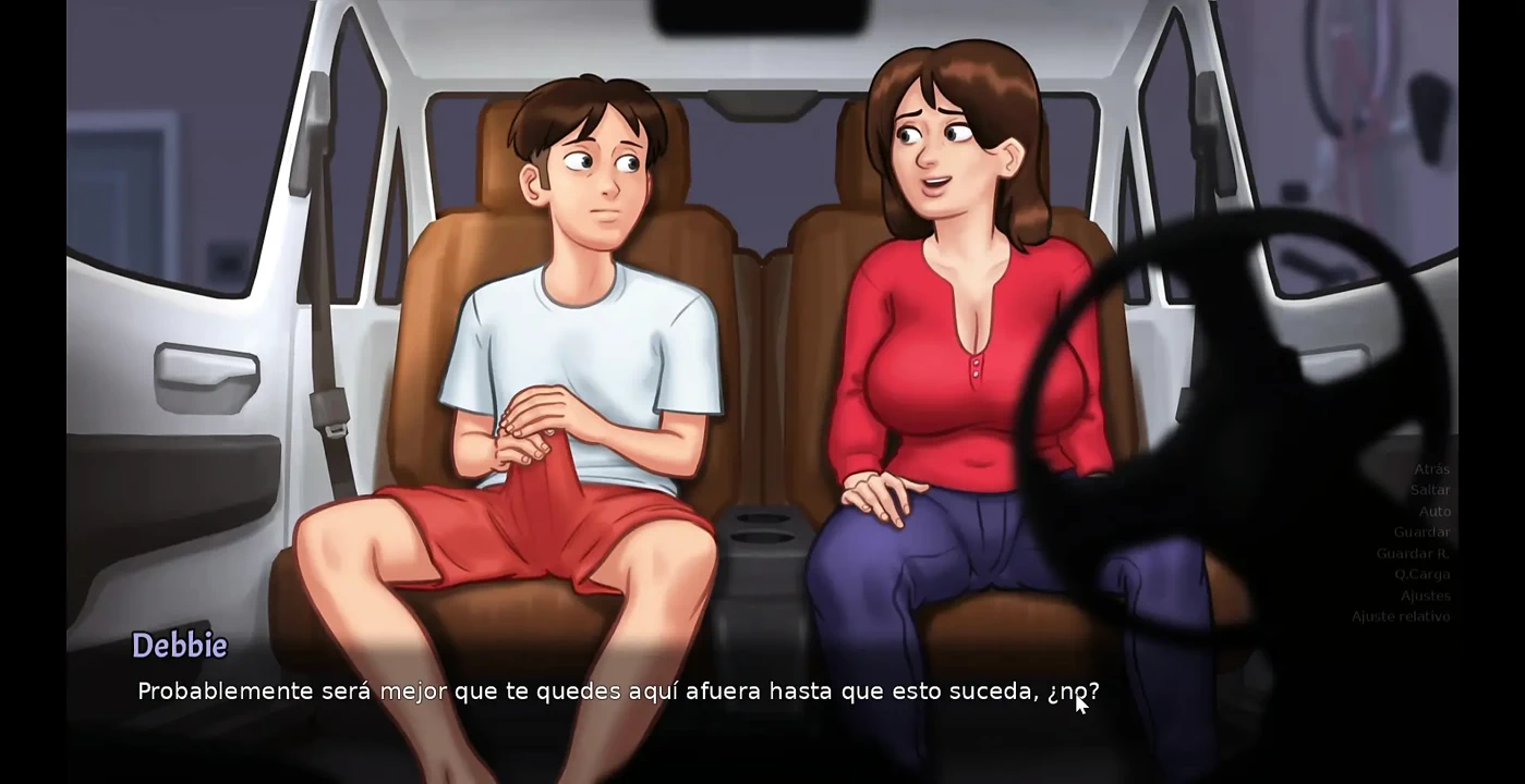 Những nụ hôn nóng bỏng trong xe hơi với mẹ kế của tôi một mình - Summer Time Saga