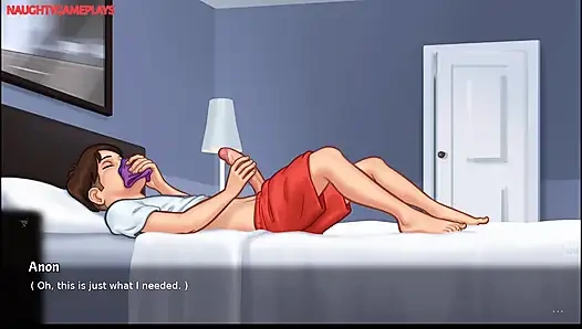 Summertime saga teil 24von - perverser liebt es, auf das höschen seiner MILf-vermieterin zu wichsen, sie hat ihn erwischt