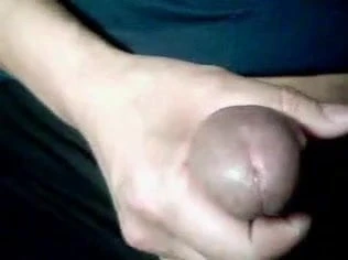 small penis from soft to hard precum and cum on cam