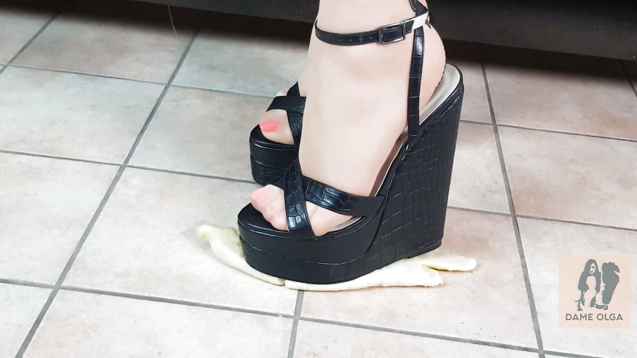 100 Wedge Heels & Platforms Wedge Fetish, Shoejob & Cum on Wedges Compilation - Dame Olga 4K