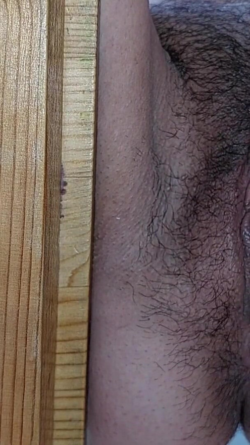 Sexy MILF, hairy pussy, big ass, vacuum cleaner in empty house. Latina with big hairy tits. | Clip 1