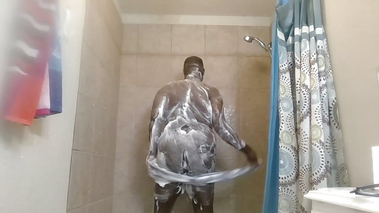 Lathered up mid-day shower