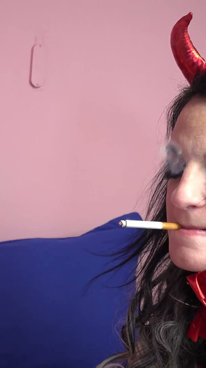 Succubus Nurse Karma Smokes and Swallows