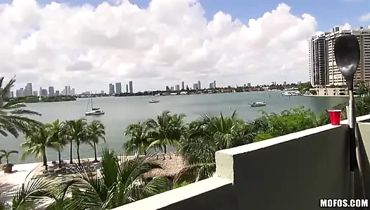 Latina Sex Tapes - Small Tits Latina Kimberly’s First Visit Turns Into Blowjob by the Window with BF Juan