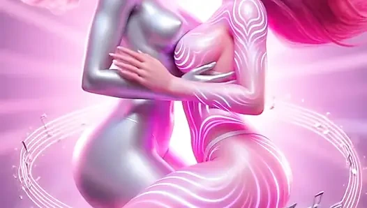 Сексуальные героини с суперспособностью сдаются интенсивному удовольствию в спальне