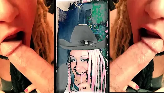 Turning straight cowboys into cocksucking sissies BJ with cumshot ending