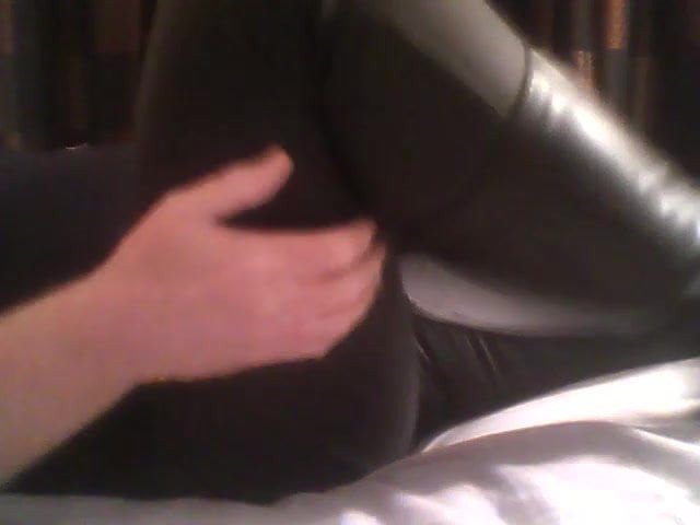 playing in leather pants and boots