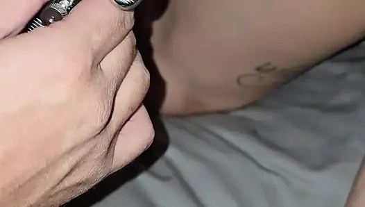 Milf inspects her pussy and inserts speculum to see inside