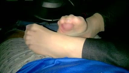 sexy hot footjob toejob nylonjob cum