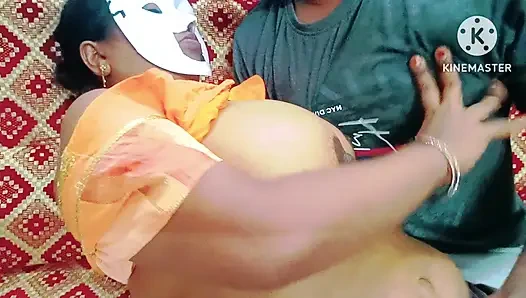 Horny mallu girl with huge boobs and he rubbed her juicy boobs with a ice cube