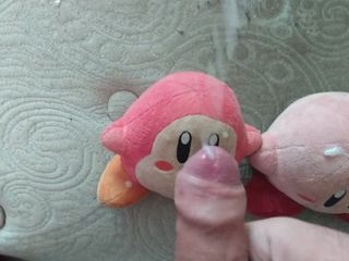 Cumming on Kirby & Waddle Dee plush