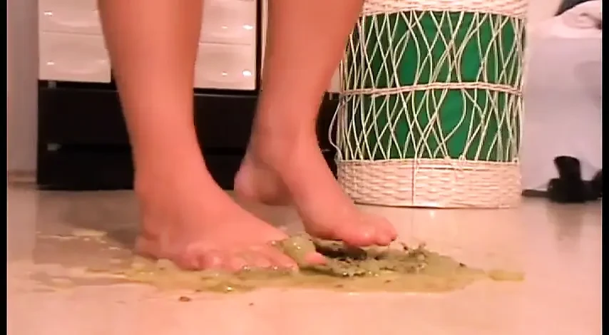 Crushing grapes with my bare feet