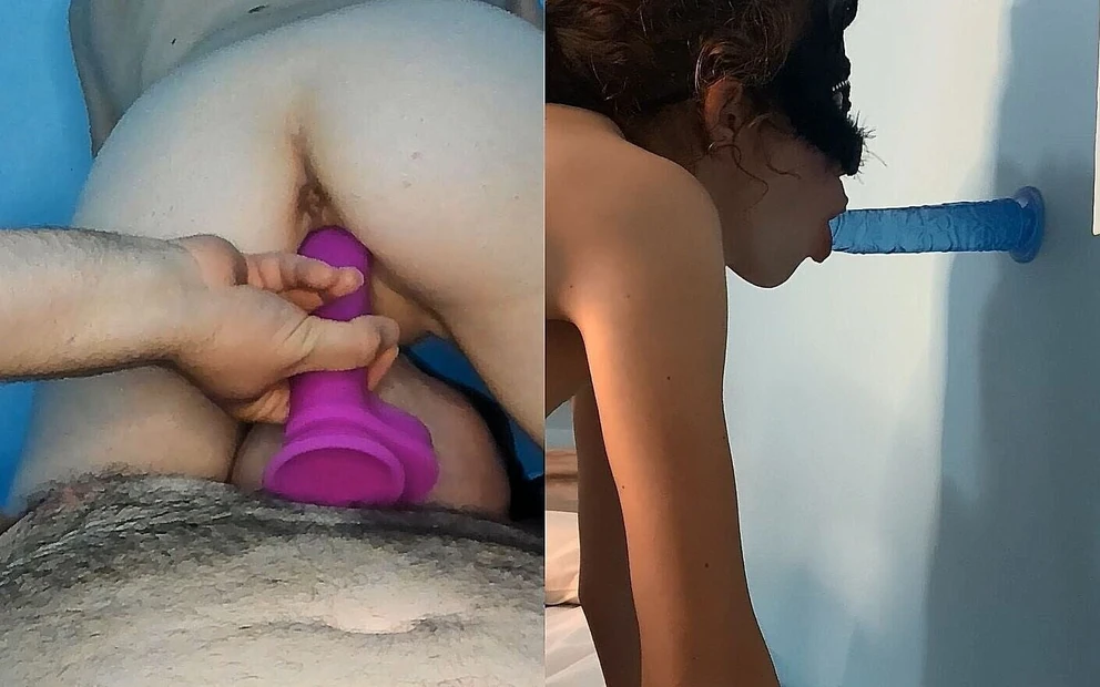 Facesitting and 2 Dildos One in The Mouth and One in The Pussy