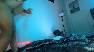 Petite Sex Under the Blue Light