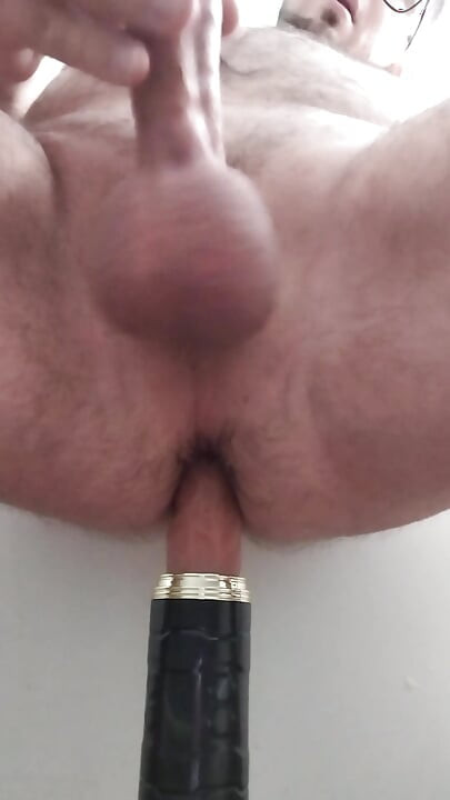 Riding od dildo and cum twice