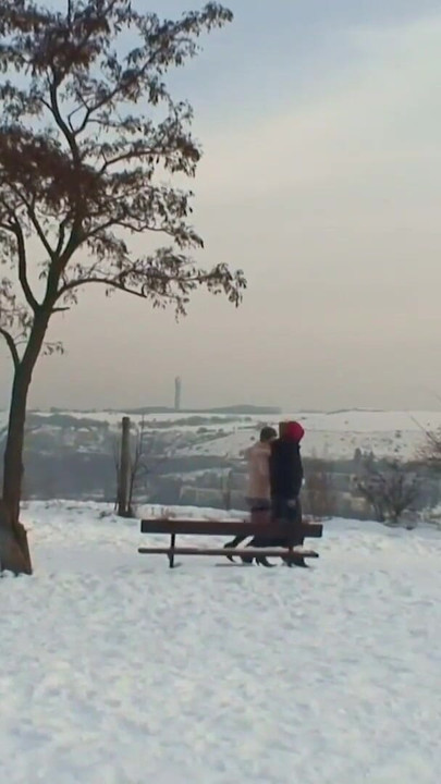 Emotional moment from "Real Czech Teen Street Whore Has Bareback Outdoor Sex for Cash"