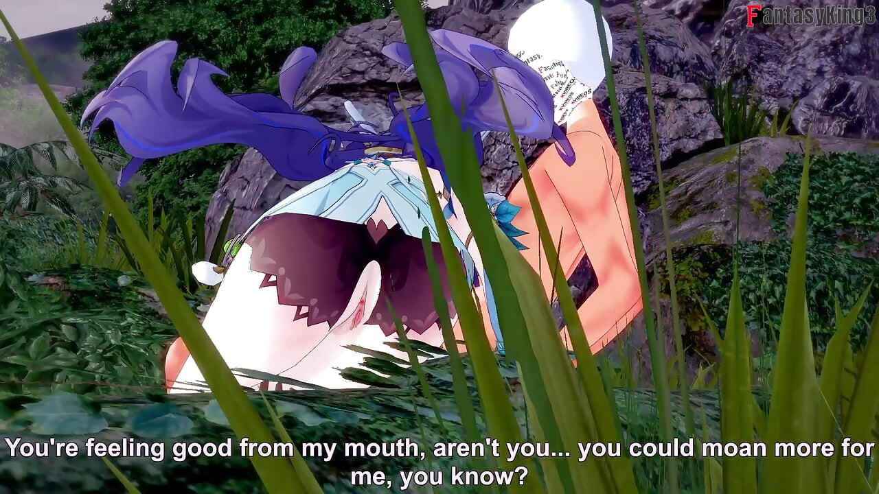 Lauma hot ahegao sex in the forest - Genshin Impact