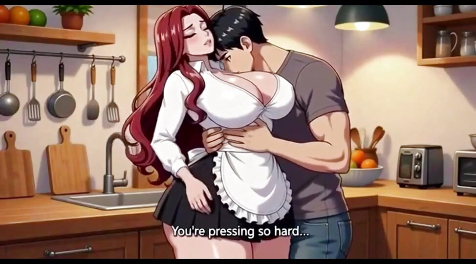 Big boobs stepmom seduced by stepson in kitchen