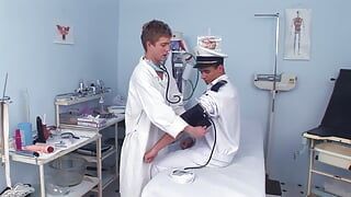 Hot marine gets his ass fucked by horny doctor