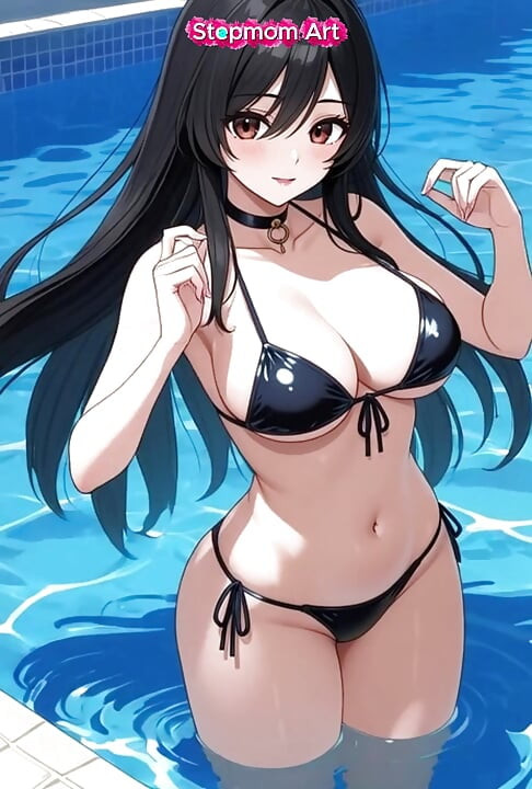 แม่เลี้ยงยั่วลูกเลี้ยงชายด้วยวิดีโอในสระว่ายน้ําขณะใส่ชุดว่ายน้ํา - สอนชักว่าว ภาษาสกปรก