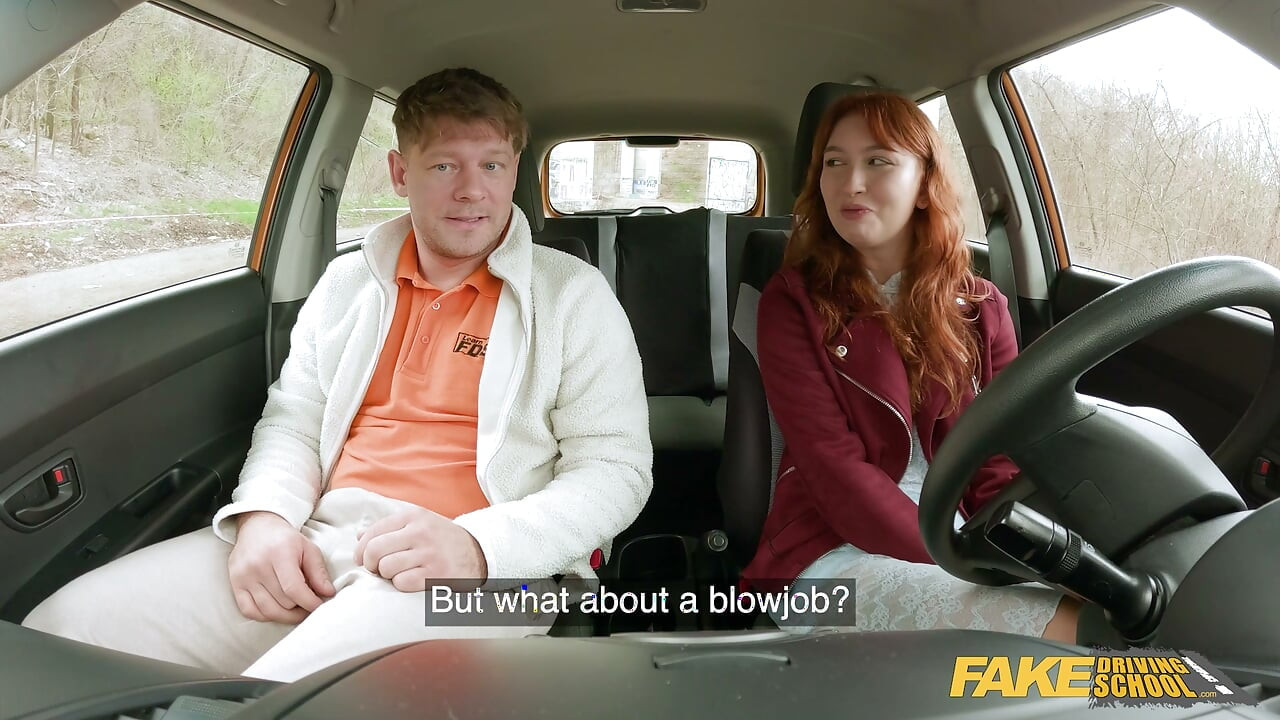 Ukrainische Rothaarige Noi Feja Cheated, Then Bounced Until He Came in Her Mouth - Fake Driving School