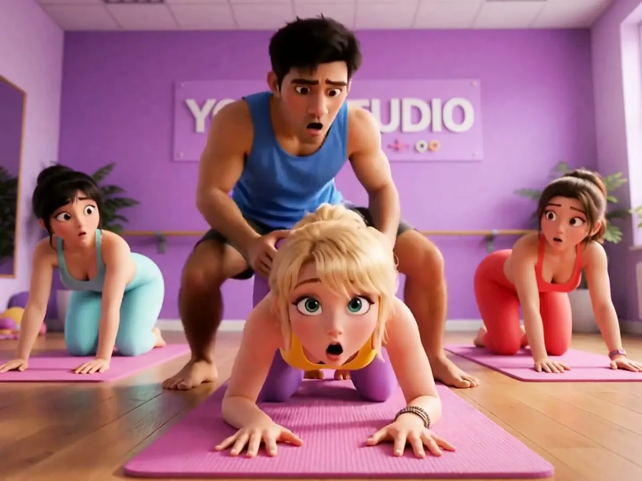 A Fitness Class That Became Popular Among Women, Where the Instructor Gives Full Attention (ai-generated)