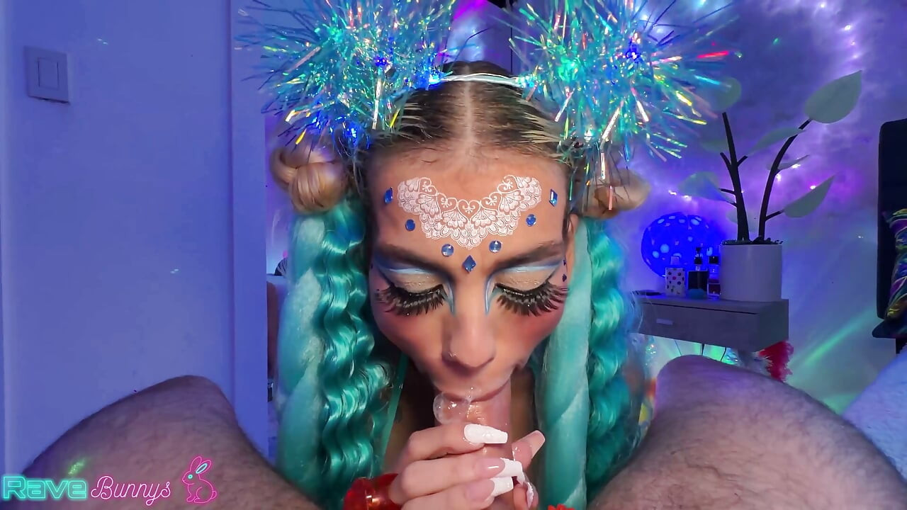 Lilith Grace Rides Brian Omally's Cock with Glow Sticks Packed Inside