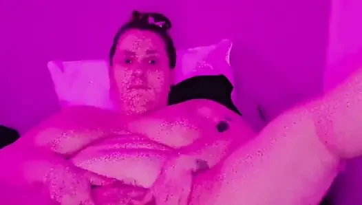 BBW Spreads Her Pussy for Her Machine