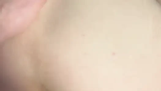 A nice evening with a sweet young girl. Pink close-up.