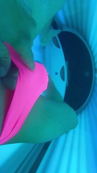 Naughty fun in tanning salon