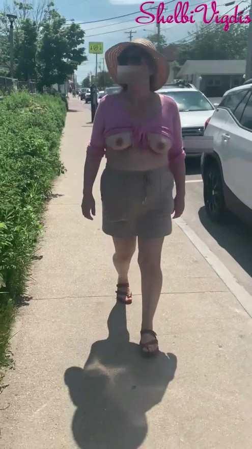 Walking with my tits out
